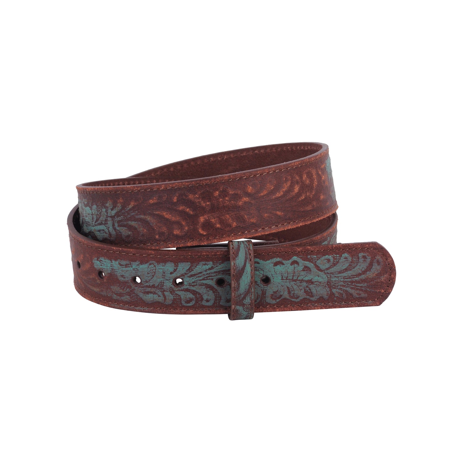 11-MULTI-S 11 - Western Tooled Snap On Belt Strap - Wholesale Belt - Most Wanted USA