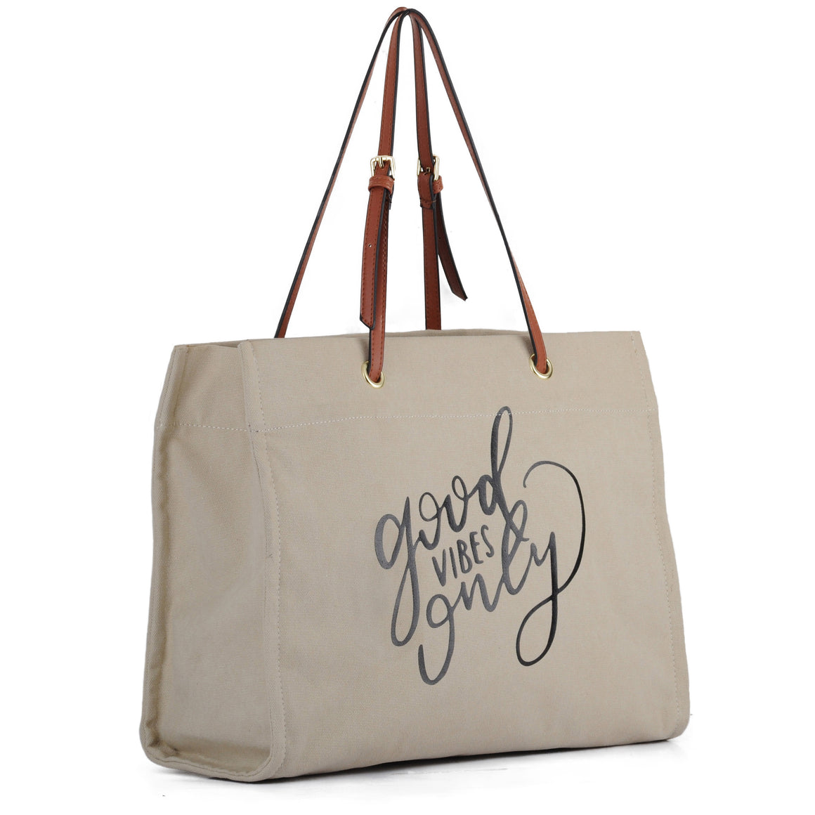 1154 - Good Vibes Only Rectangle Tote