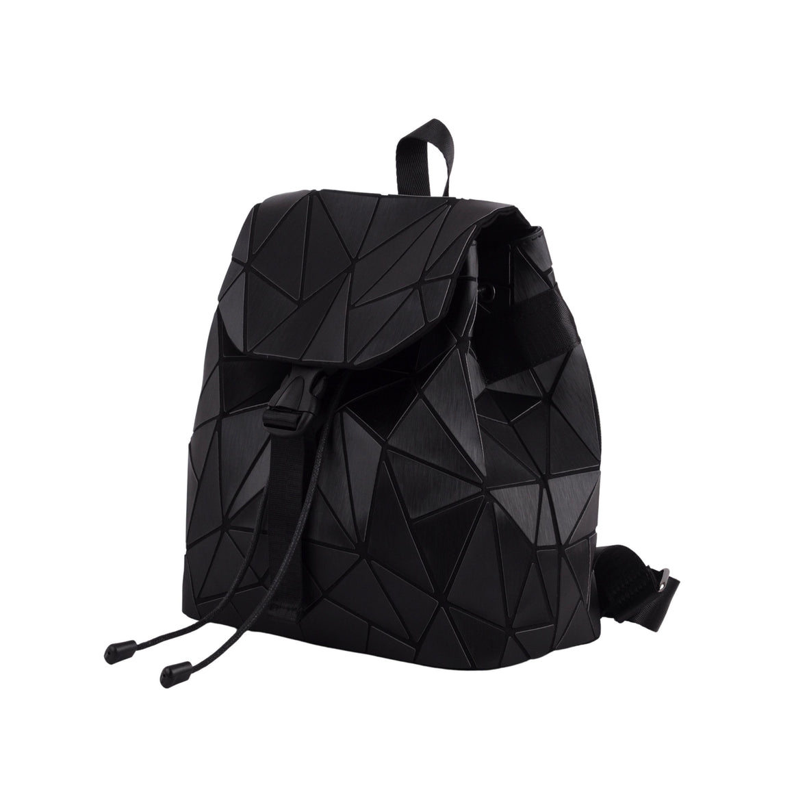 1355 - Flexible Geometric Matte Drawstring Backpack