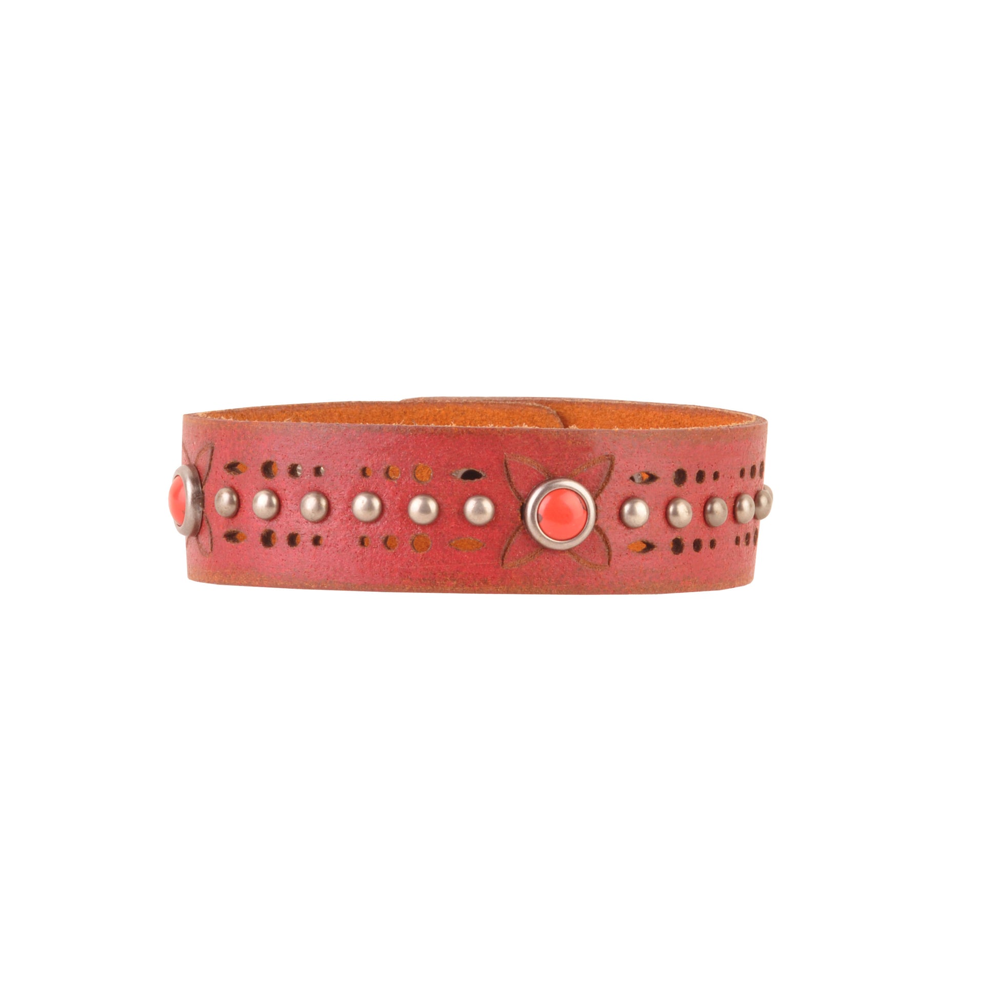 2002-RED 2002 - Embellished Slim Strip Bracelet - Wholesale Bracelet - Most Wanted USA