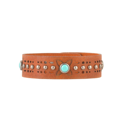 2002-TAN 2002 - Embellished Slim Strip Bracelet - Wholesale Bracelet - Most Wanted USA