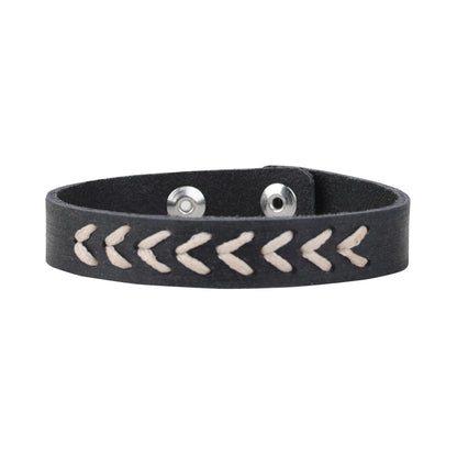 2036-BLACK 2036 - Skinny Hand Stitched Bracelet - Wholesale Bracelet - Most Wanted USA