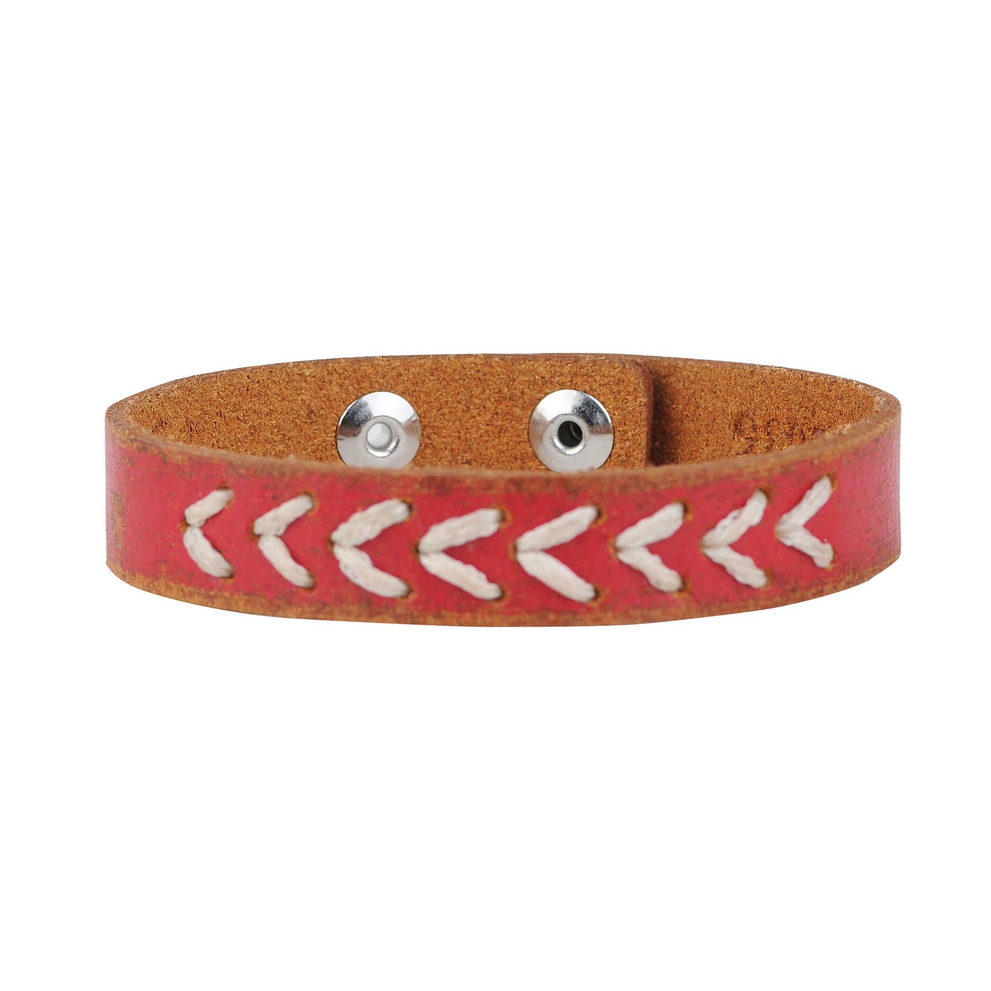 2036-RED 2036 - Skinny Hand Stitched Bracelet - Wholesale Bracelet - Most Wanted USA
