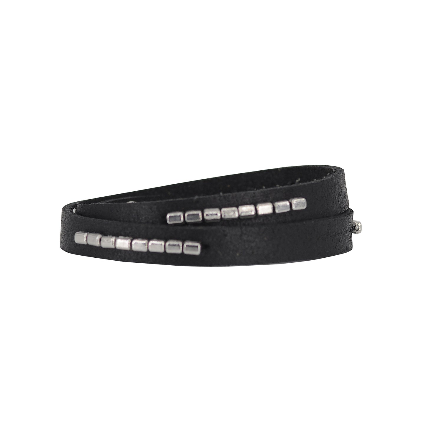 2051 - Double Wrap with Rectangle Beads