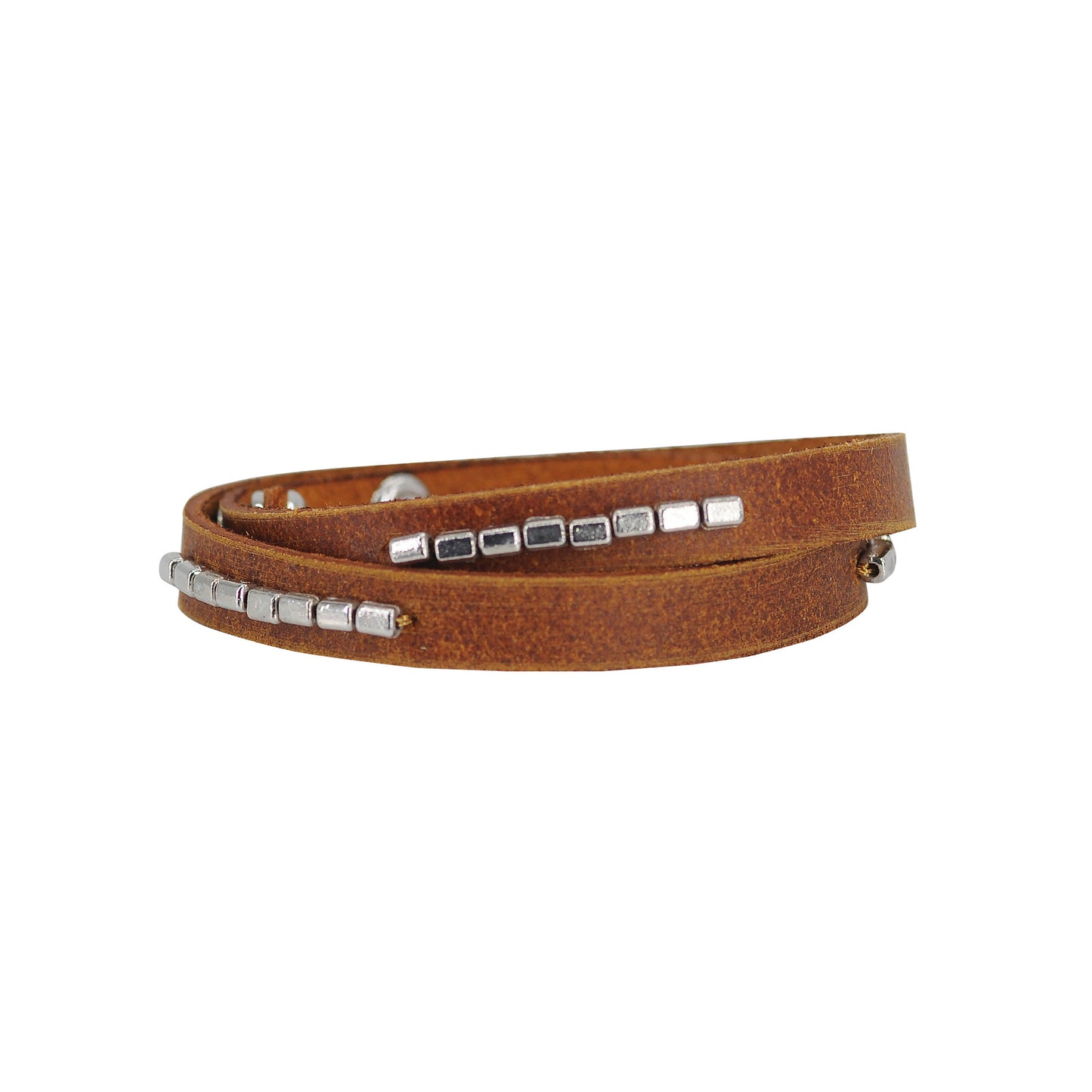 2051 - Double Wrap with Rectangle Beads