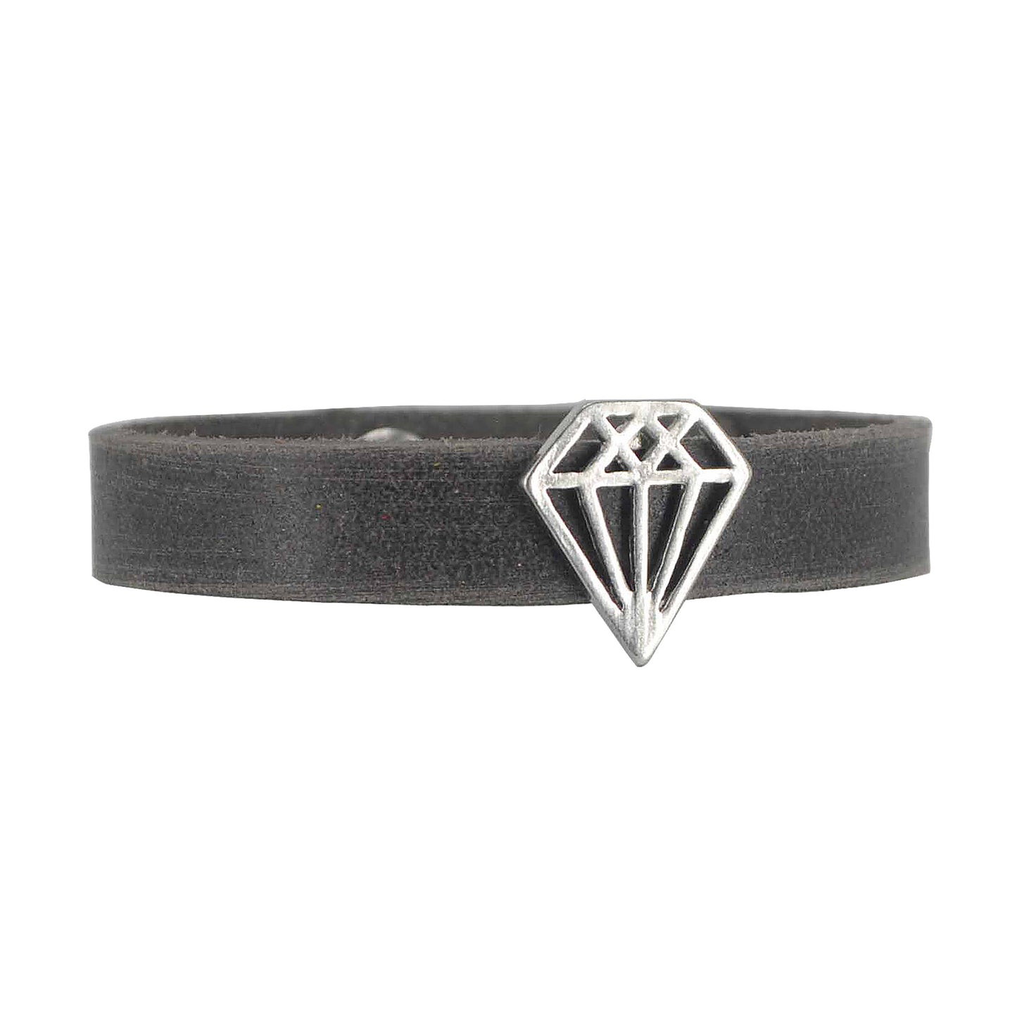 2058 - Diamond Leather Bracelet