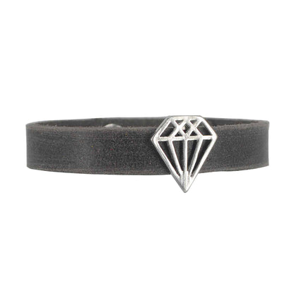 2058 - Diamond Leather Bracelet