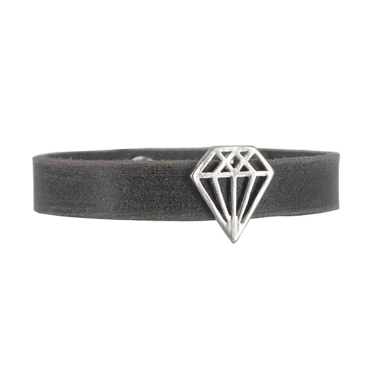 2058 - Diamond Leather Bracelet