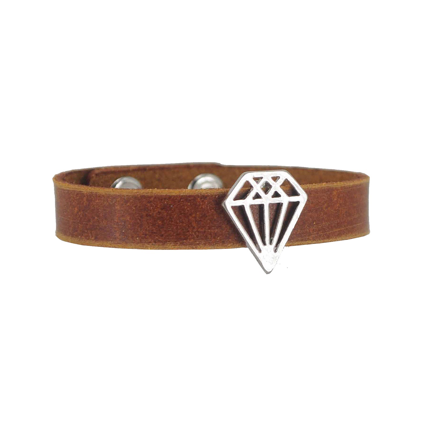 2058 - Diamond Leather Bracelet