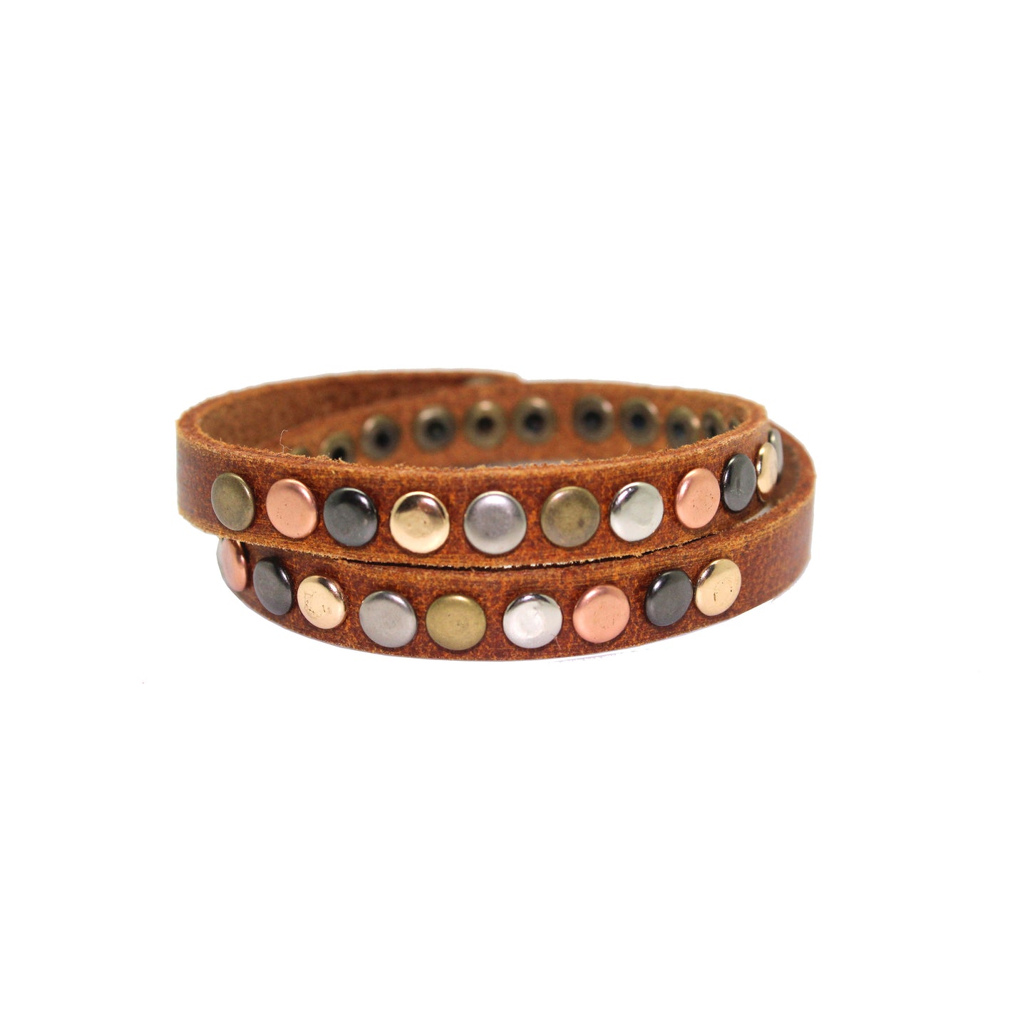 2059 - Multi Studded Leather Bracelet