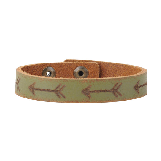 2072-OLIVE 2072 - Laser Tooling Arrows - Wholesale Bracelet - Most Wanted USA