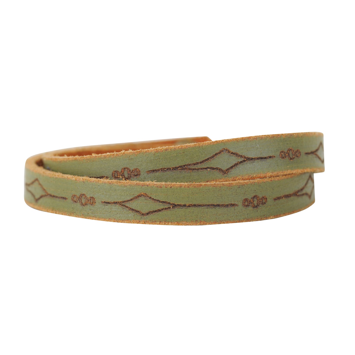 2081-OLIVE 2081 - Double Wrap Laser Diamond - Wholesale Bracelet - Most Wanted USA
