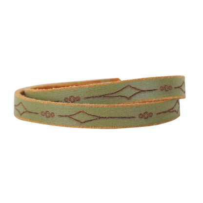 2081-OLIVE 2081 - Double Wrap Laser Diamond - Wholesale Bracelet - Most Wanted USA