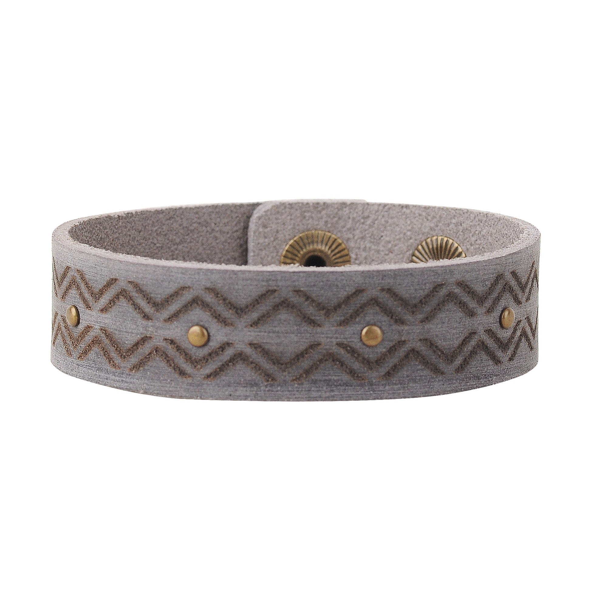 2084-GREY 2084 - Laser Pattern Bracelet - Wholesale Bracelet - Most Wanted USA