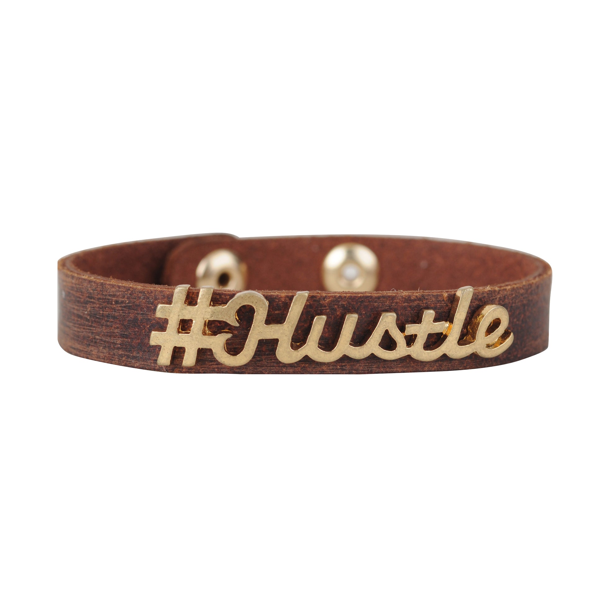 2092-BROWN 2092 - #Hustle - Wholesale Bracelet - Most Wanted USA