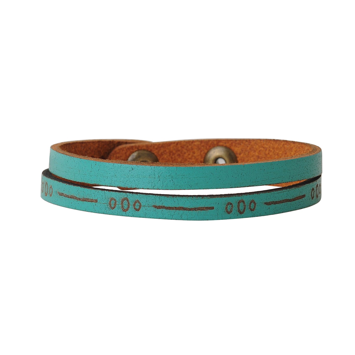 2095-TURQUOISE 2095 - Etched Three Circle Bracelet - Wholesale Bracelet - Most Wanted USA