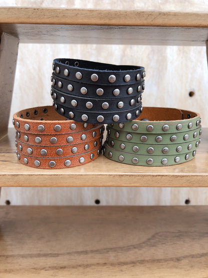 2098 - Studded Cuff - Wholesale Bracelet - Most Wanted USA