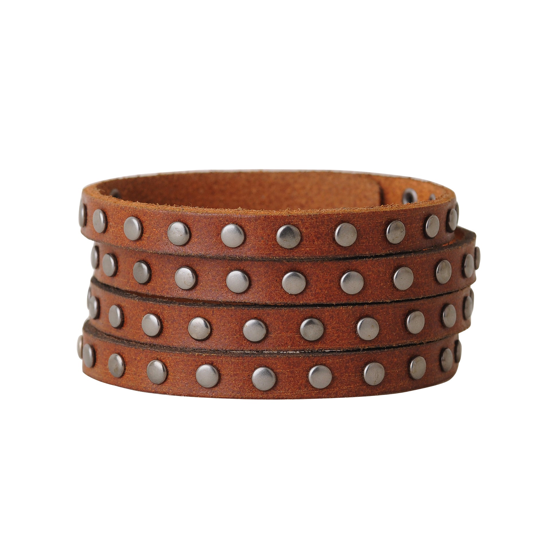 2098-TAN 2098 - Studded Cuff - Wholesale Bracelet - Most Wanted USA