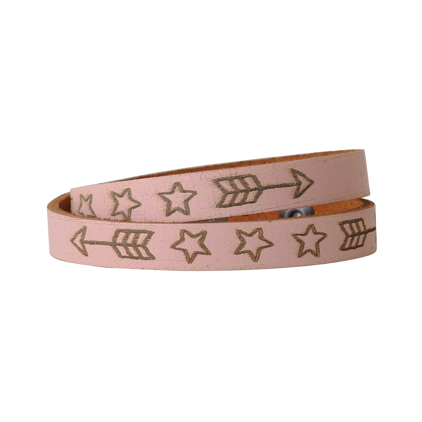 2112-PINK 2112 - Arrow and Star tooled bracelet - Wholesale Bracelet - Most Wanted USA