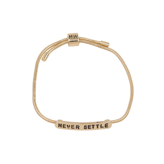 2121-GOLD 2121 - Never Settle Bracelet - Wholesale Bracelet - Most Wanted USA