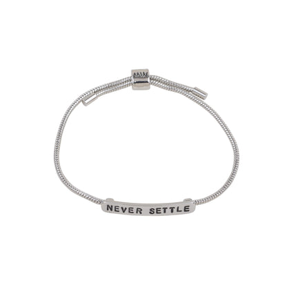 2121-SILVER 2121 - Never Settle Bracelet - Wholesale Bracelet - Most Wanted USA
