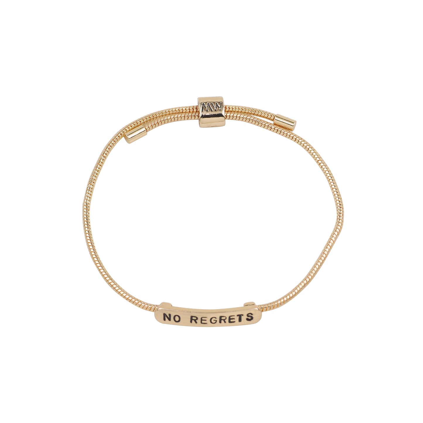2123-GOLD 2123 - No Regrets Bracelet - Wholesale Bracelet - Most Wanted USA