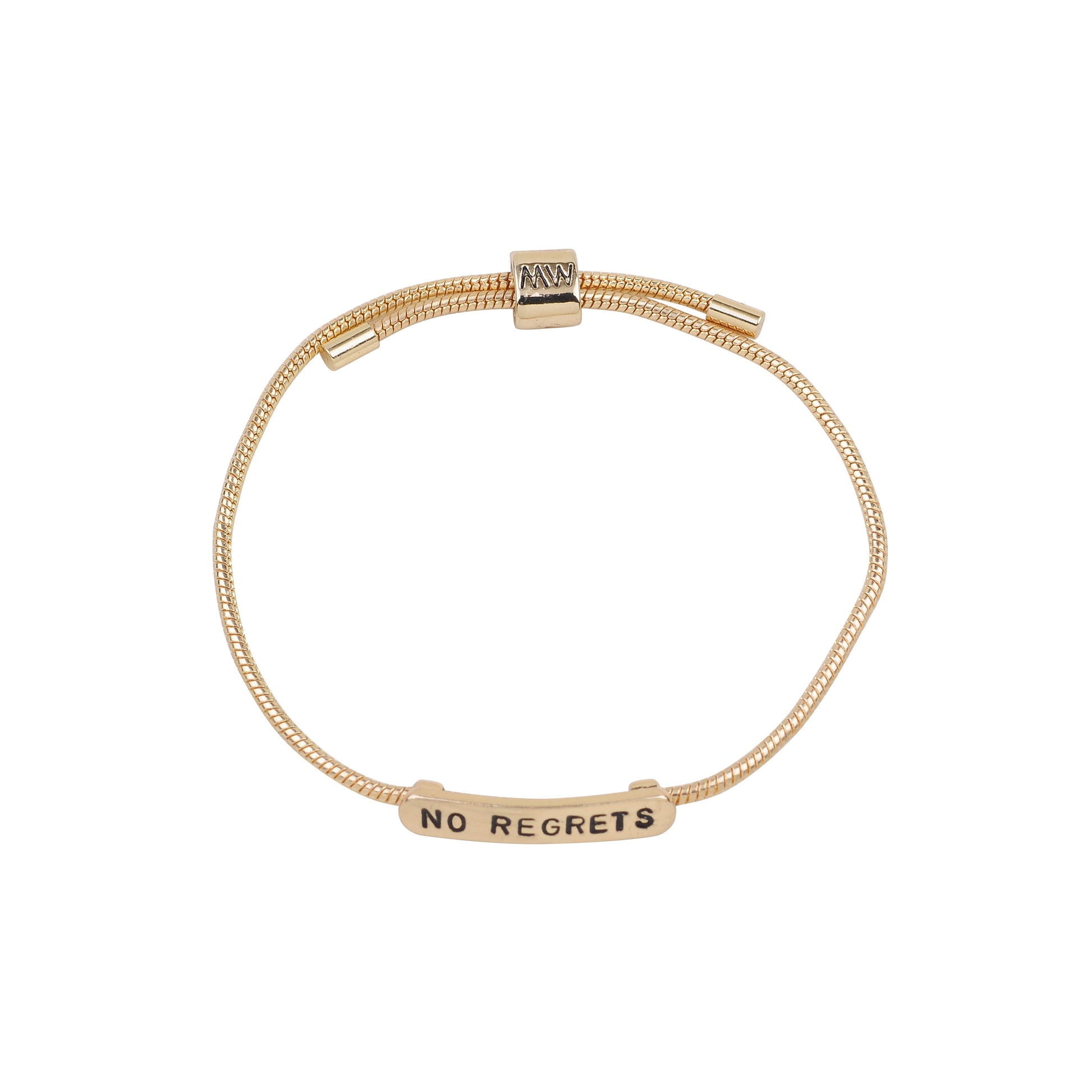2123-GOLD 2123 - No Regrets Bracelet - Wholesale Bracelet - Most Wanted USA