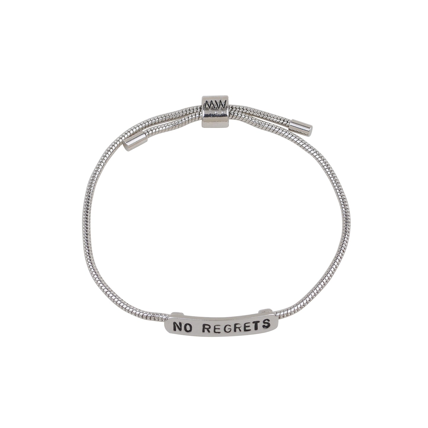 2123-SILVER 2123 - No Regrets Bracelet - Wholesale Bracelet - Most Wanted USA