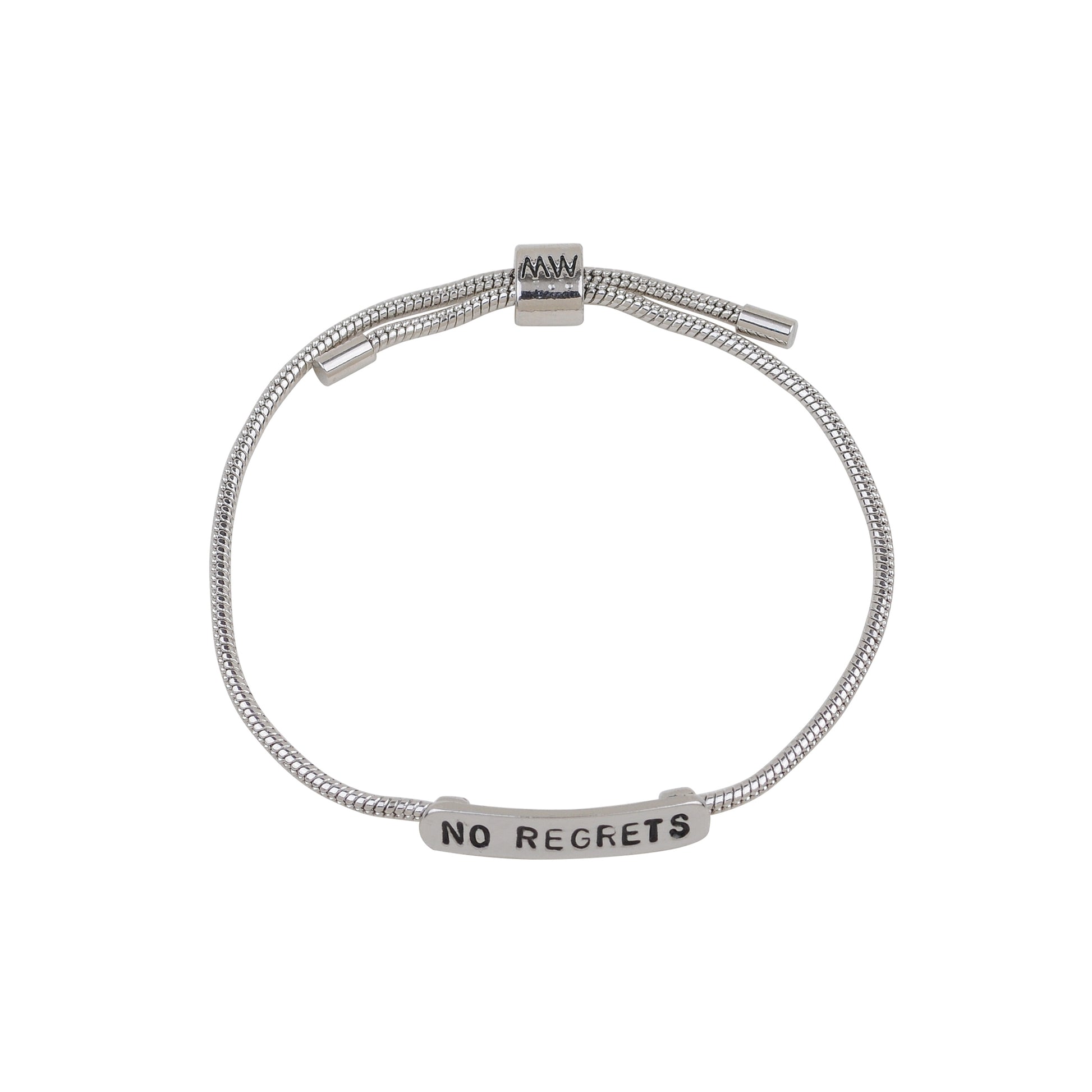 2123-SILVER 2123 - No Regrets Bracelet - Wholesale Bracelet - Most Wanted USA