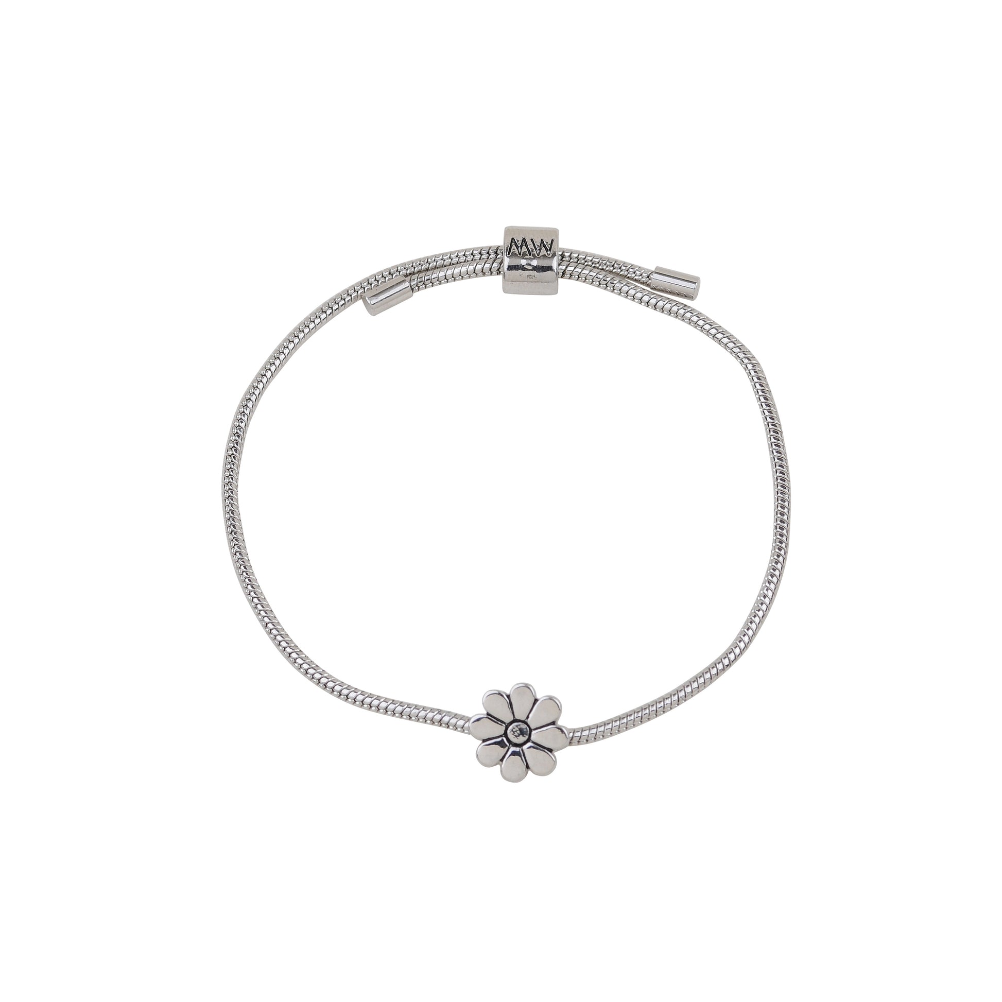 2124-SILVER 2124 - Flower Bracelet - Wholesale Bracelet - Most Wanted USA