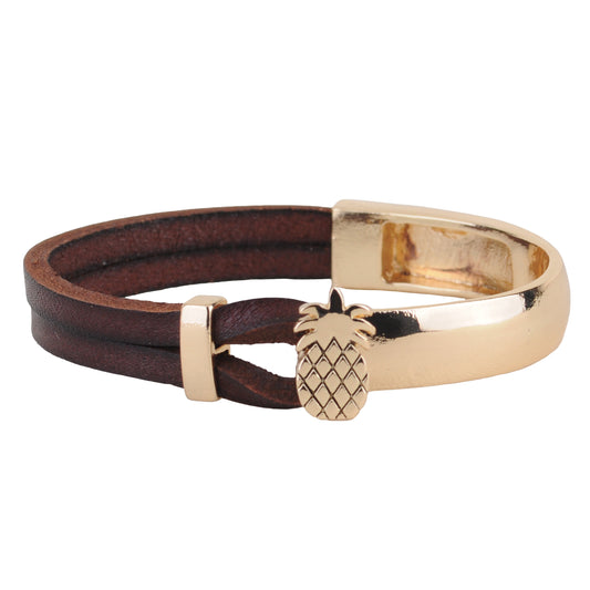2126-BROWN 2126 - Pineapple Hook Bracelet - Wholesale Bracelet - Most Wanted USA