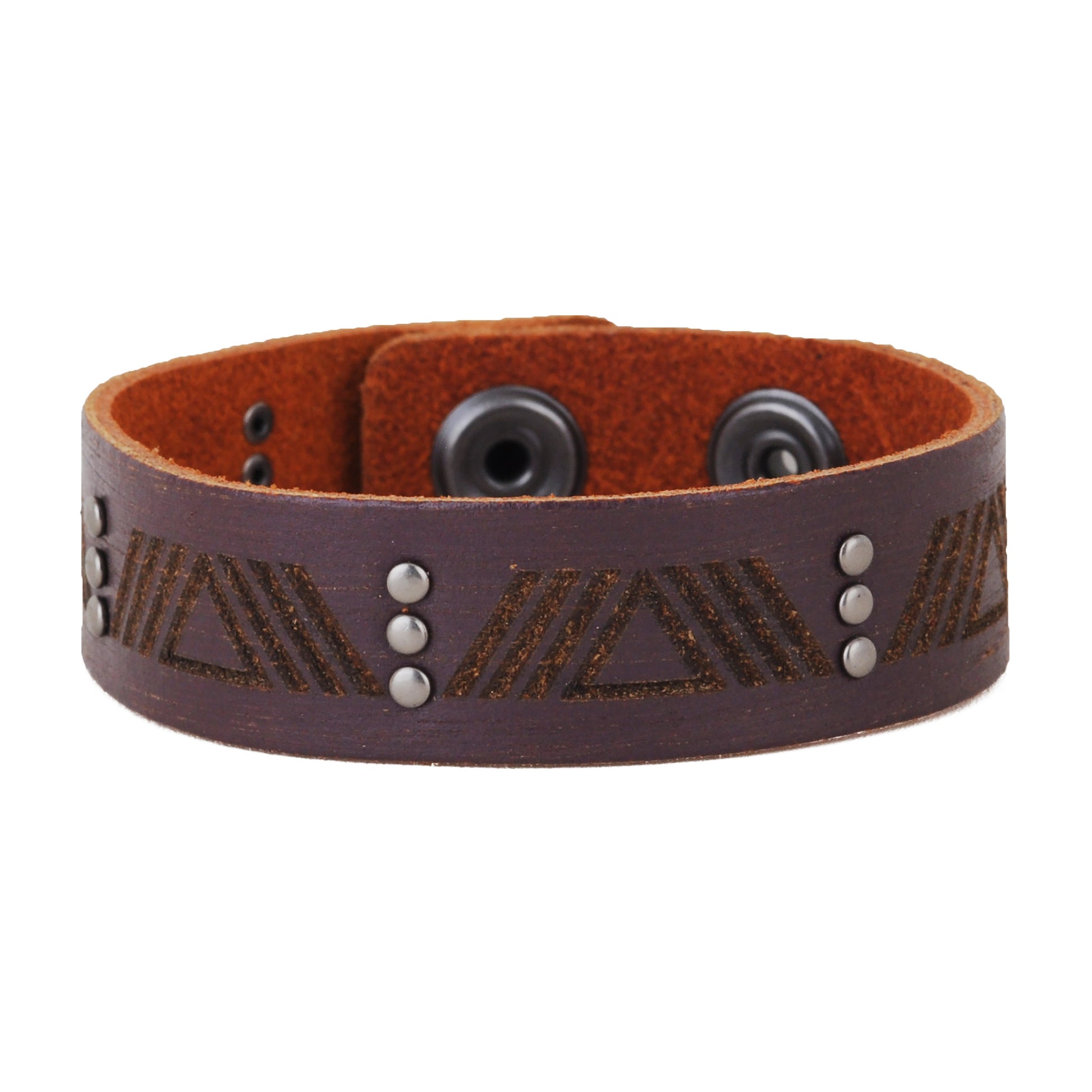 2127-PLUM 2127 - Triangle Studded Bracelet - Wholesale Bracelet - Most Wanted USA