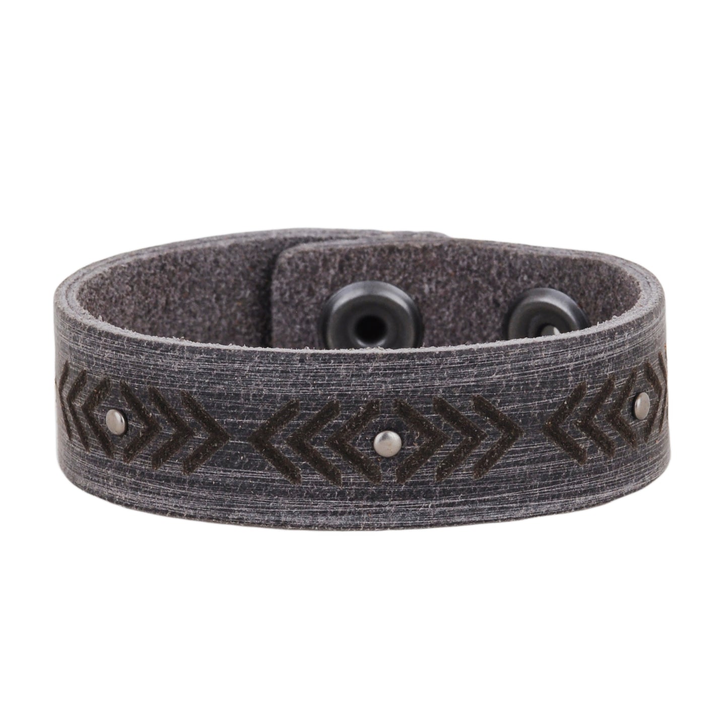 2128GREY 2128 - Arrow Studded Bracelet - Wholesale Bracelet - Most Wanted USA