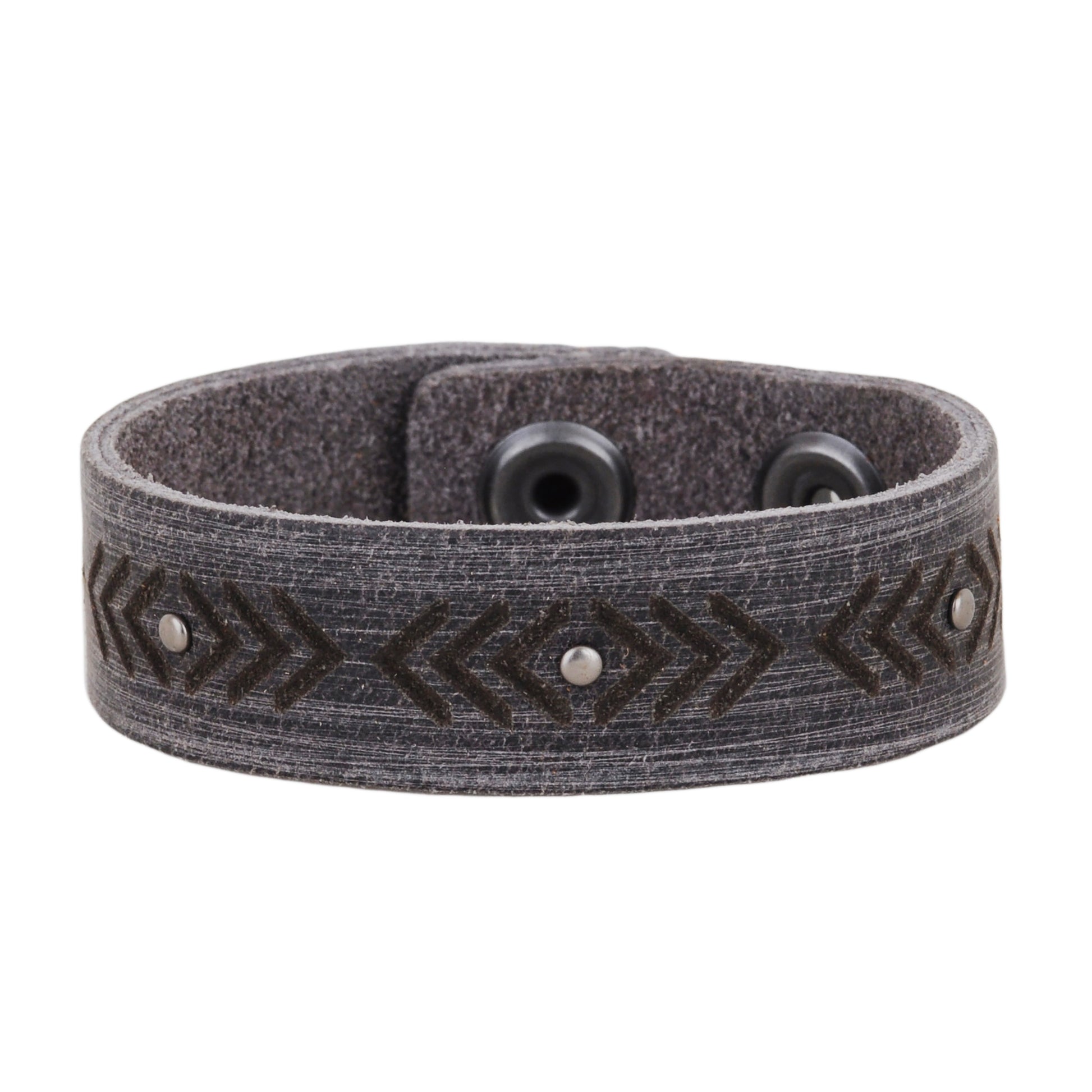 2128GREY 2128 - Arrow Studded Bracelet - Wholesale Bracelet - Most Wanted USA