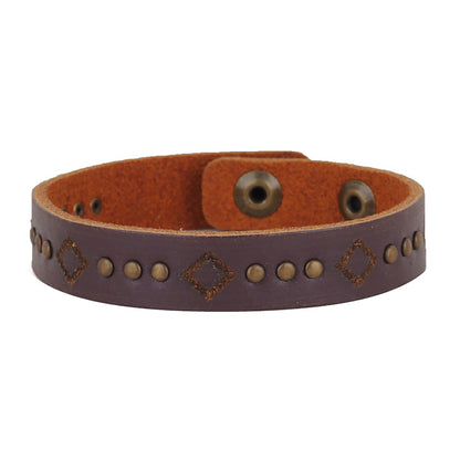 2129-PLUM 2129 - Square Studded Bracelet - Wholesale Bracelet - Most Wanted USA