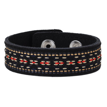 2132-BLACK 2132 - Embroidered Bracelet - Wholesale Bracelet - Most Wanted USA