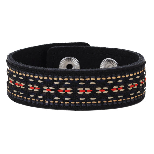 2132-BLACK 2132 - Embroidered Bracelet - Wholesale Bracelet - Most Wanted USA