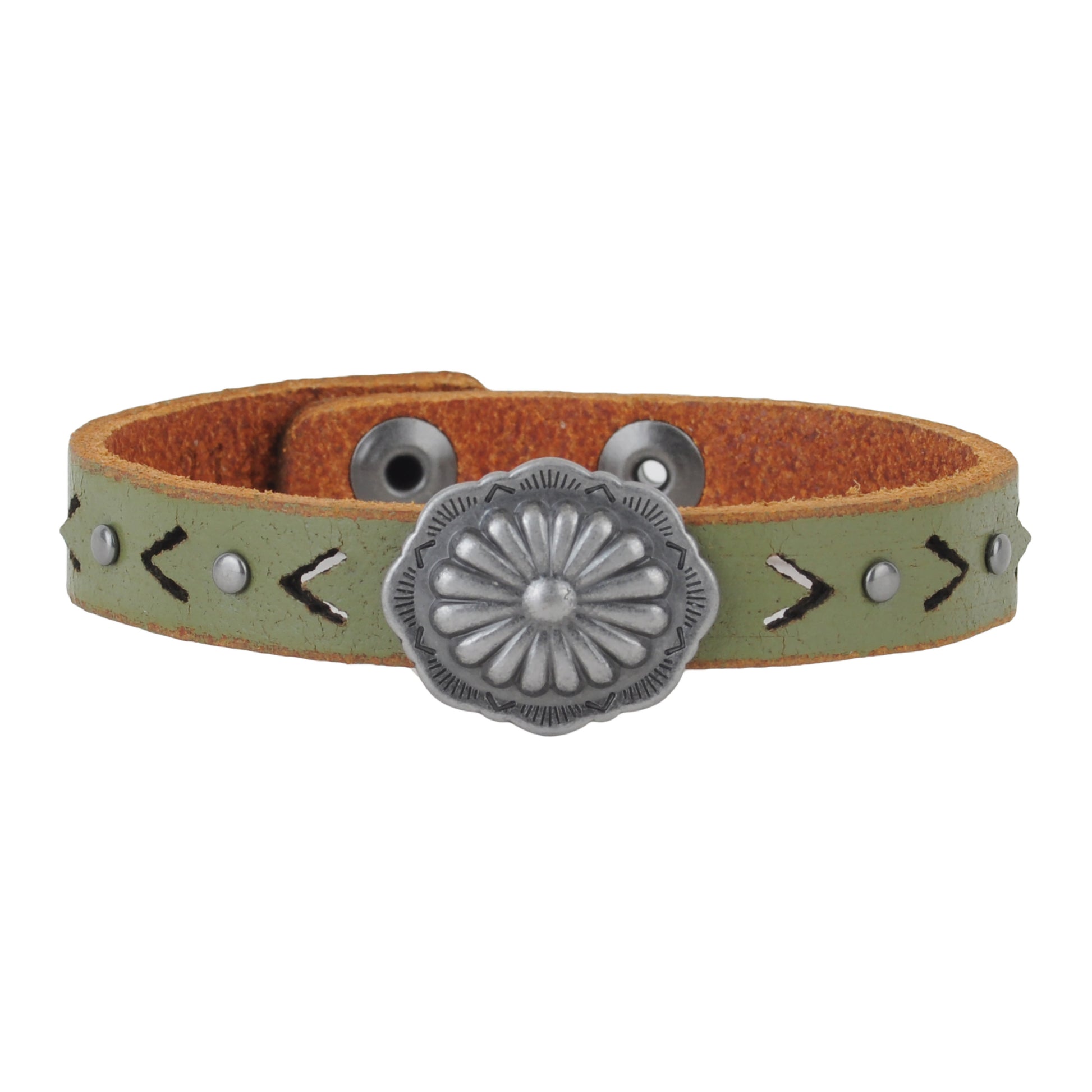2145-OLIVE 2145 - Thin Concho Bracelet - Wholesale Bracelet - Most Wanted USA