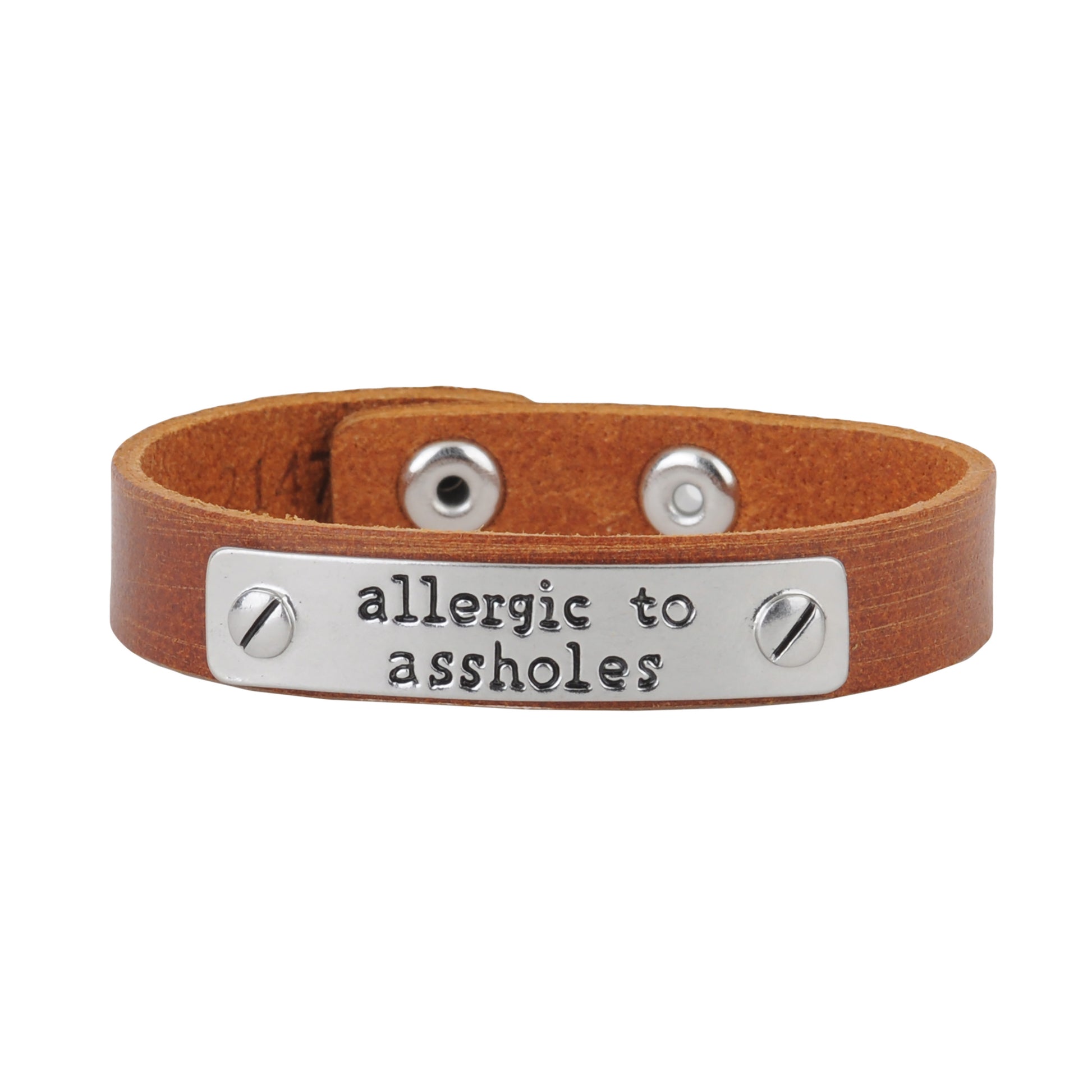 2147-TAN 2147 - Allergic to Assholes Bracelet - Wholesale Bracelet - Most Wanted USA