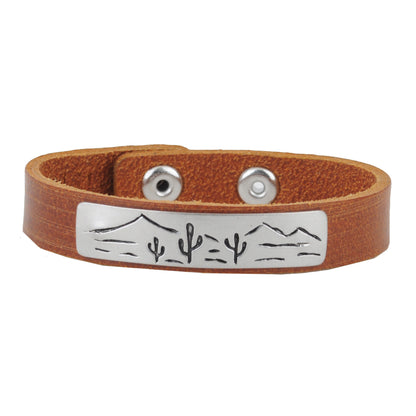 2151-TAN 2151 - Cactus Landscape Bracelet - Wholesale Bracelet - Most Wanted USA