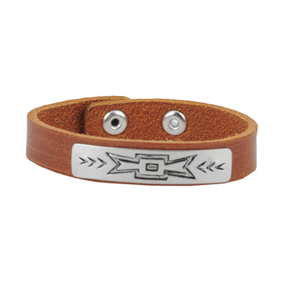 2152-TAN 2152 - Geo Aztec Motif Bracelet - Wholesale Bracelet - Most Wanted USA