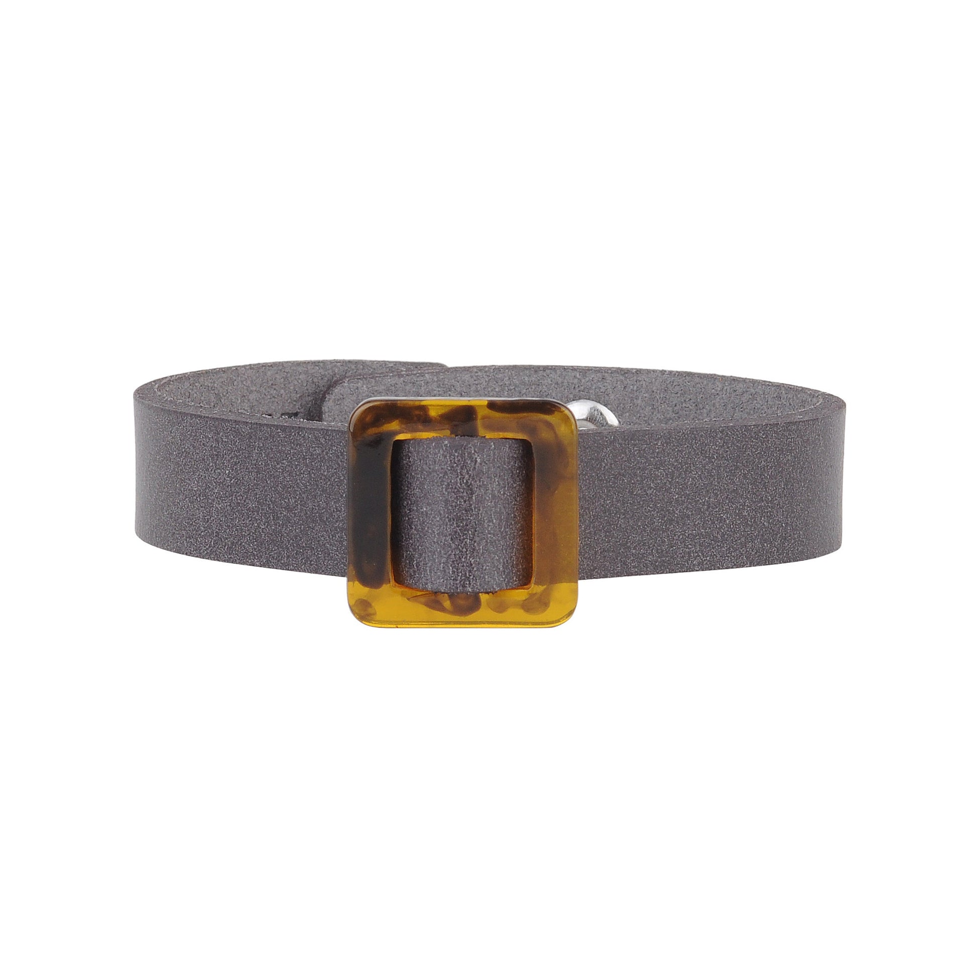 2158-GREY 2158 - Square Resin Ornament Bracelet with Snap Closure - Wholesale Bracelet - Most Wanted USA