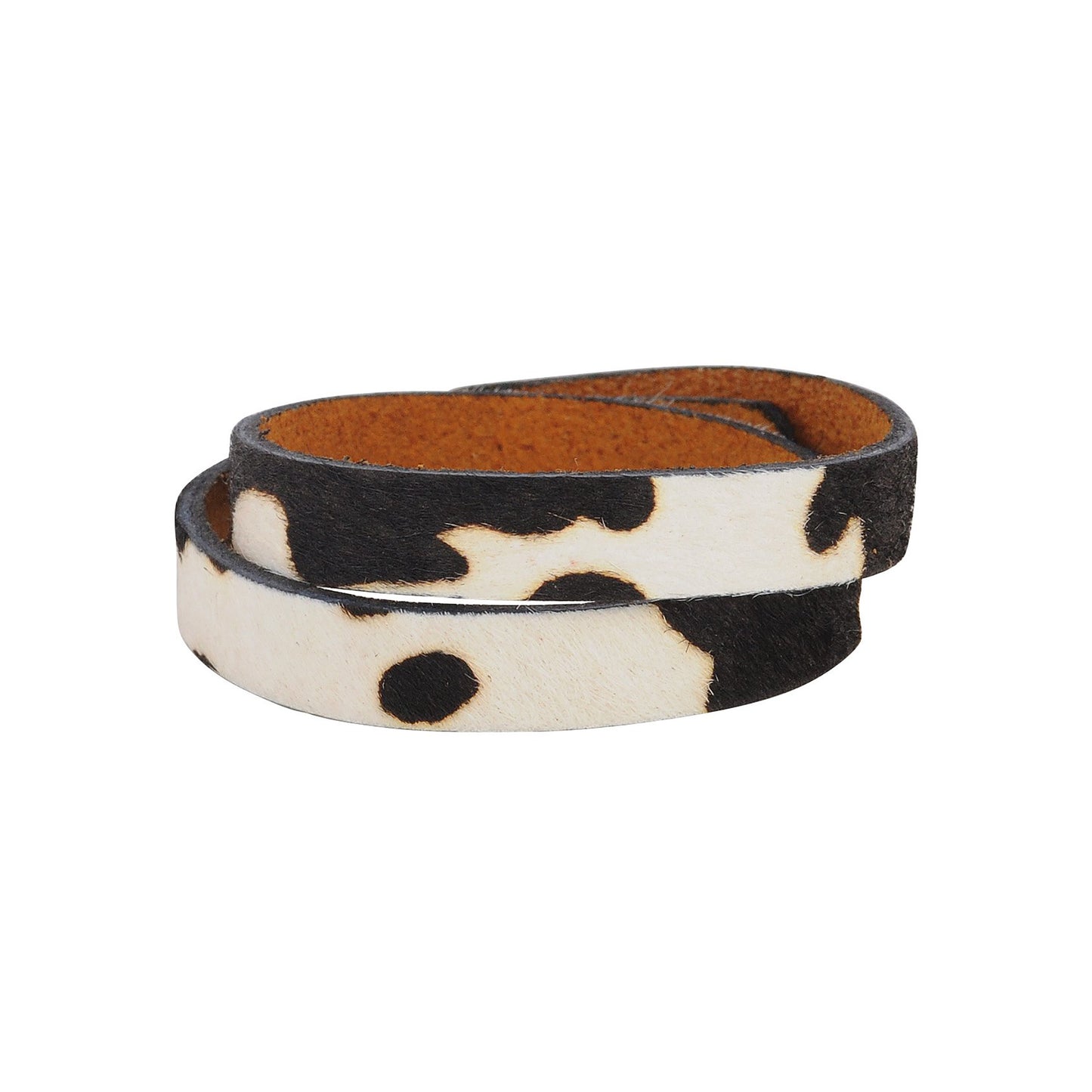 2159-BLACK 2159 - The Calf Skin Double Wrap Bracelet - Wholesale Bracelet - Most Wanted USA