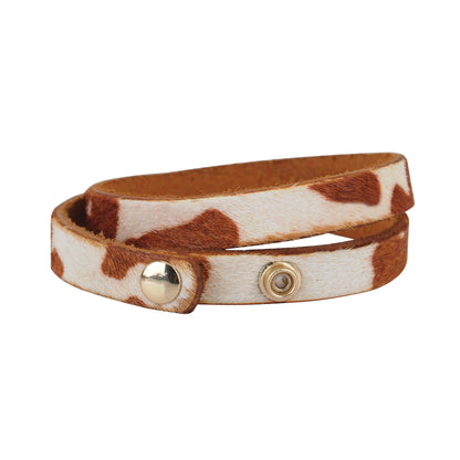 2159-TAN 2159 - The Calf Skin Double Wrap Bracelet - Wholesale Bracelet - Most Wanted USA