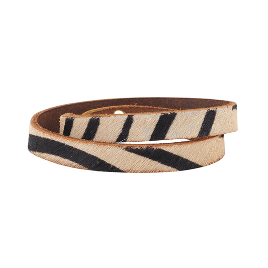 2160-TAN 2160 - The Zebra Double Wrap Bracelet - Wholesale Bracelet - Most Wanted USA