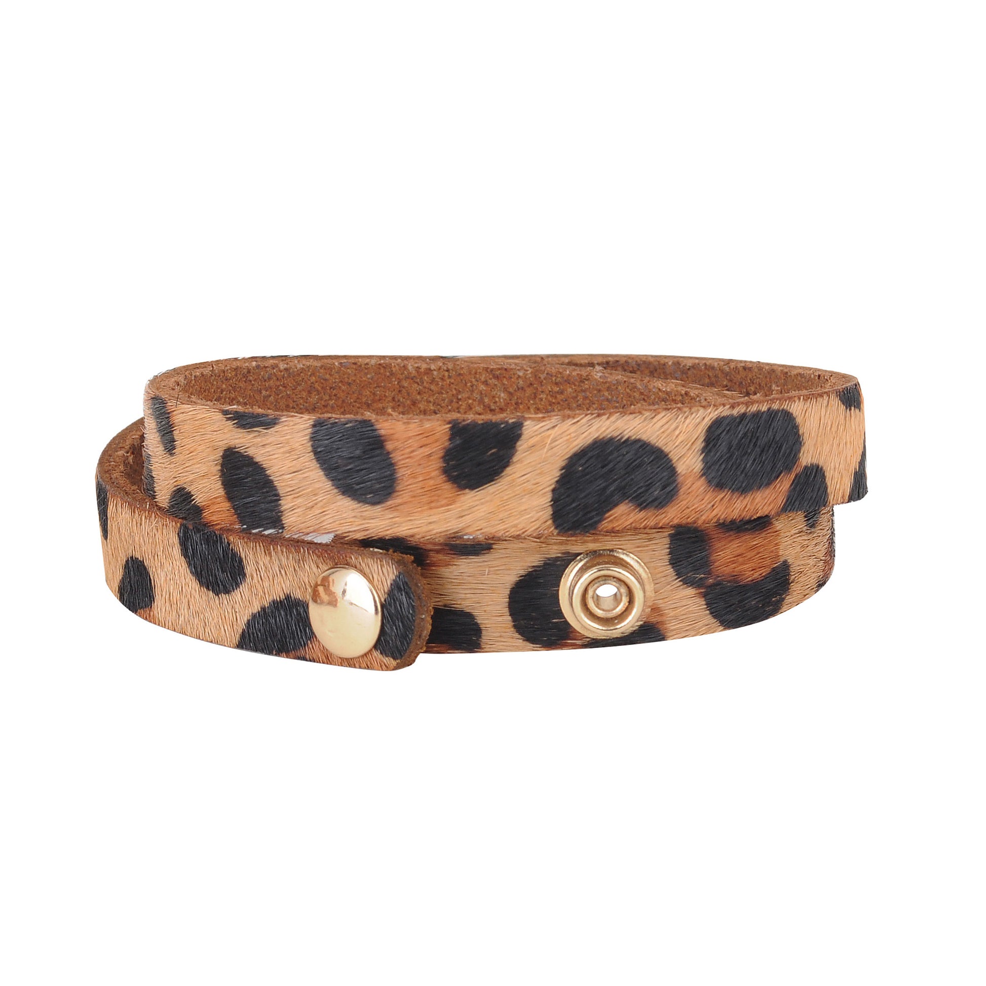 2161-TAN 2161 - The Leopard Double Wrap Bracelet - Wholesale Bracelet - Most Wanted USA