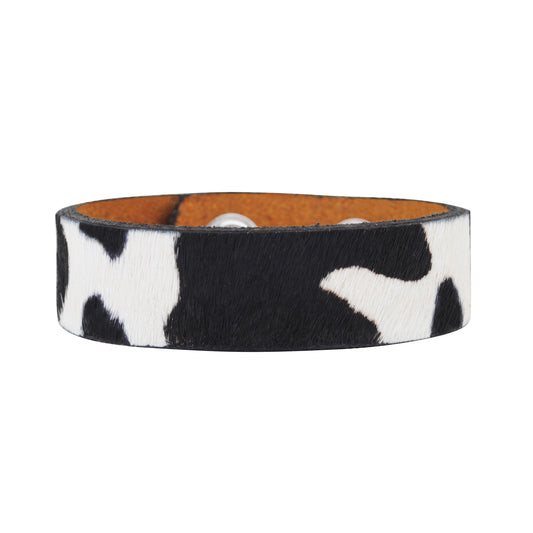 2162-BLACK 2162 - The Calf Skin Medium Cuff - Wholesale Bracelet - Most Wanted USA