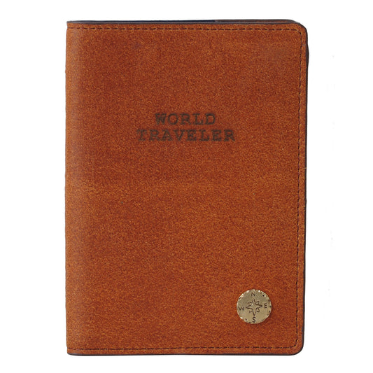 4036-TAN 4036 - World Traveler Leather Passport Holder - Wholesale Small Leather Good - Most Wanted USA