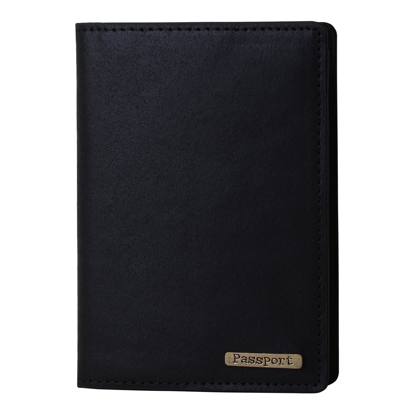 4037-BLACK 4037 - Black Leather Passport Holder - Wholesale Small Leather Good - Most Wanted USA