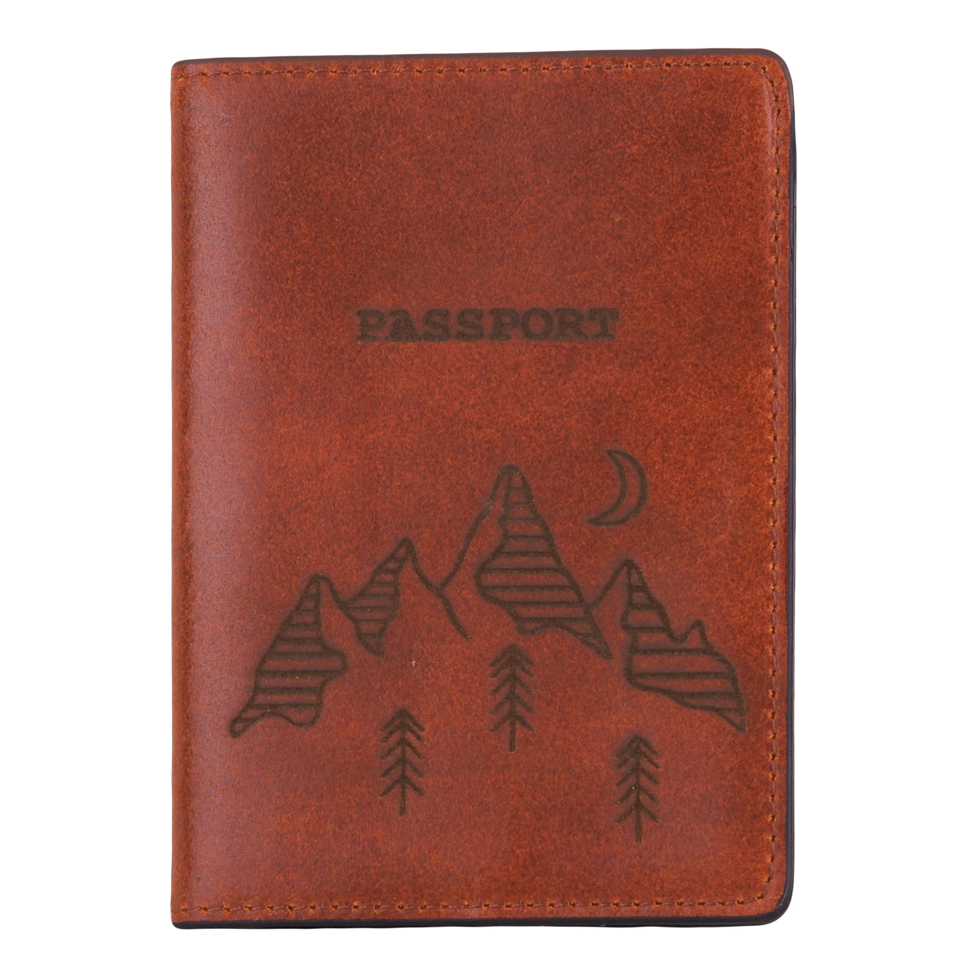 4051-TAN 4051 - Mountain Passport Holder - Wholesale Small Leather Good - Most Wanted USA